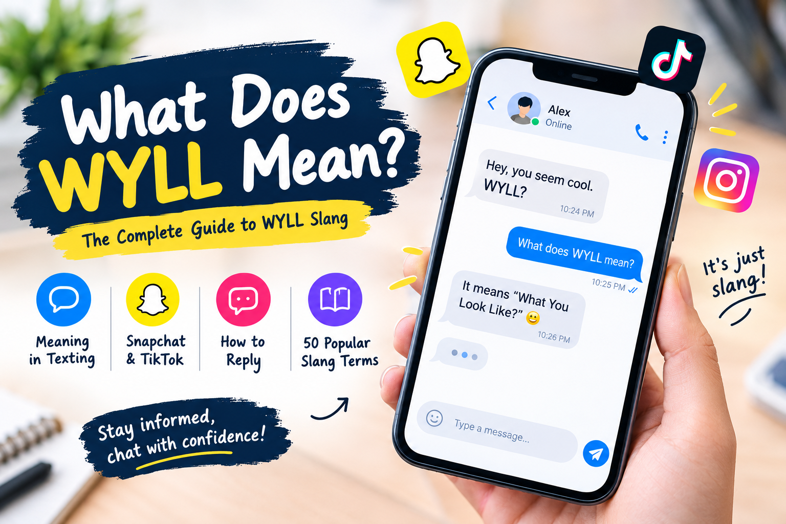 What does WYLL mean in texting and on Snapchat